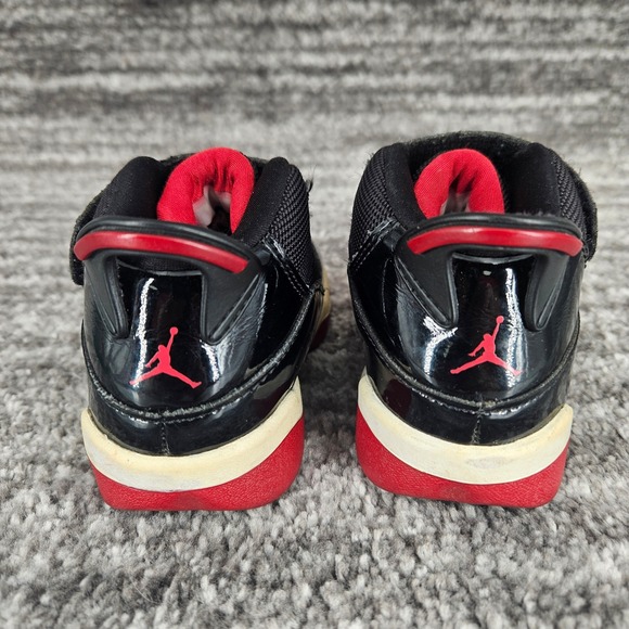 Jordan 6 Rings Black Red Toddler Shoes Size 8C Sneakers Athletic‎ Hook Loop - Picture 4 of 8